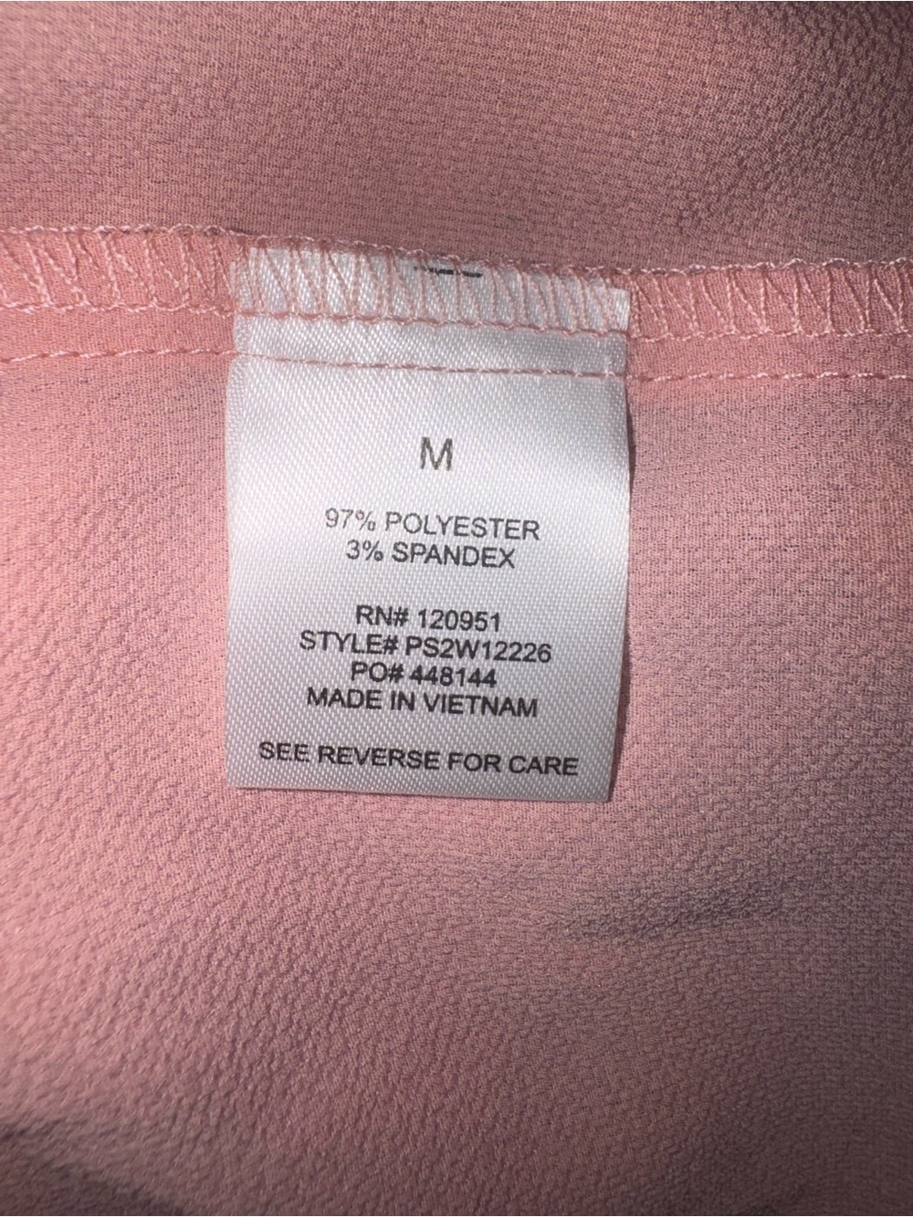 Pink Rose Light Pink Button-Front Ruffle Peplum Top - Picture 4 of 4